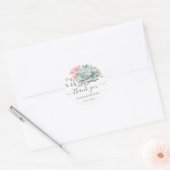 Sweet Succulent結婚's Thanks You Favy Stickers ラウンドシール (封筒)