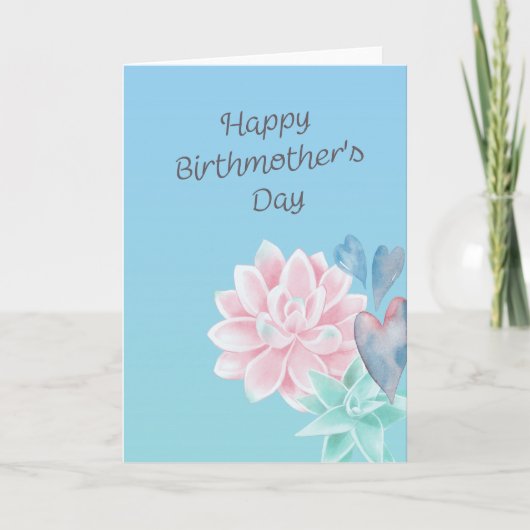 Sweet Succulents Birthmother's Day Card カード (正面)