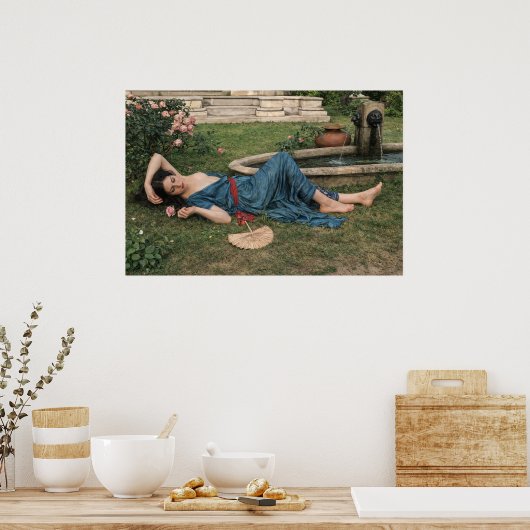 Sweet Summer by John William Waterhouse ポスター (キッチン)