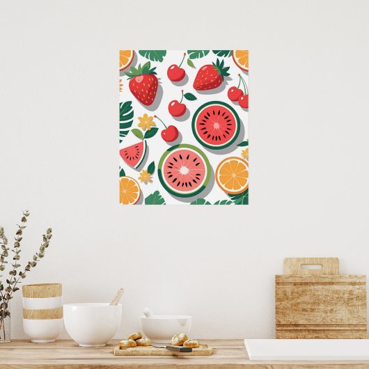 Sweet Summer Fruits Poster ポスター (キッチン)