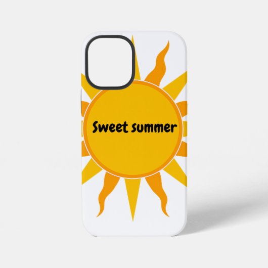 Sweet Summer Sun グラフィック ホワイトフォンケース iPhoneケース (裏面)