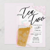 Sweet Tea For Two バースデー招待状 招待状 (正面/裏面)