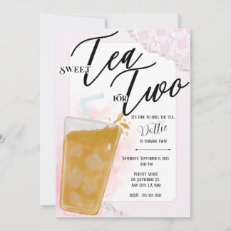 Sweet Tea For Two Birthday Invitation 招待状