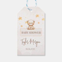 Sweet Teddy Bear Baby Shower ギフトタグ