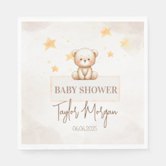 Sweet Teddy Bear Baby Shower スタンダードランチョンナプキン