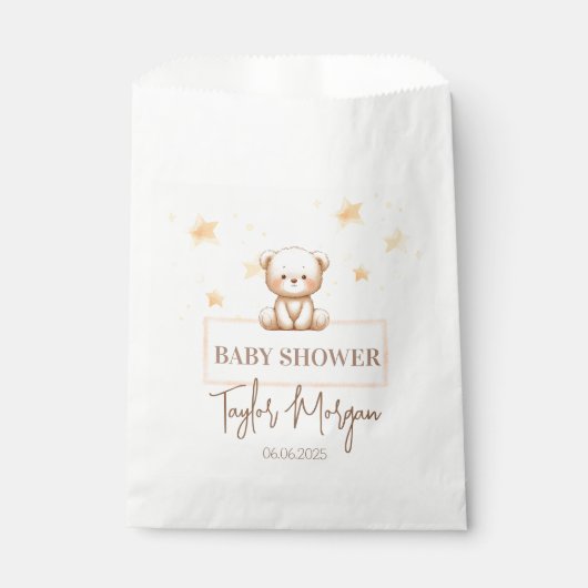 Sweet Teddy Bear Baby Shower フェイバーバッグ (正面)