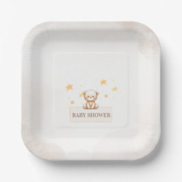 Sweet Teddy Bear Baby Shower ペーパープレート