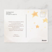 Sweet Teddy Bear Baby Shower ポストカード (裏面)