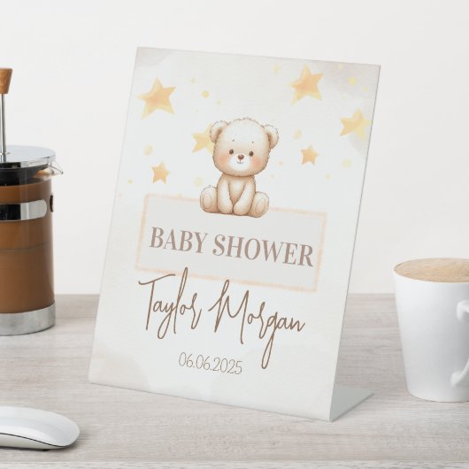 Sweet Teddy Bear Baby Shower 台座サイン (インサイチュ)