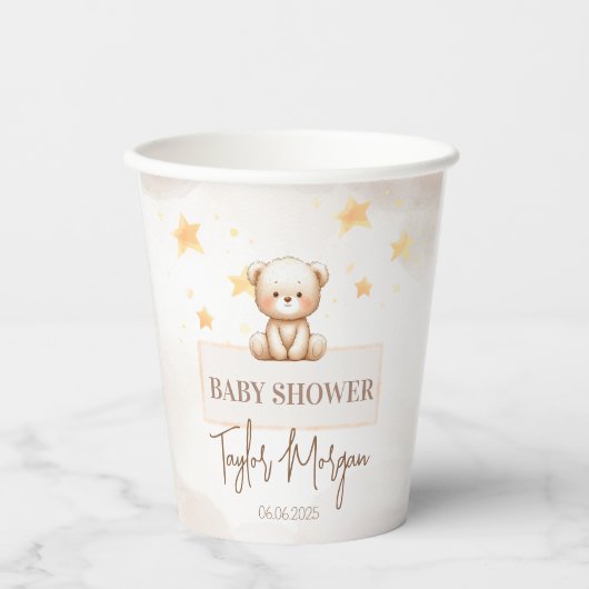 Sweet Teddy Bear Baby Shower 紙コップ (正面)