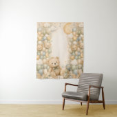 Sweet Teddy Bear Baby Shower Backdrop | ジェンダーニュートラ タペストリー (インサイチュ)