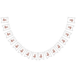 Sweet Teddy Bear Baby Shower Bunting Banner バンティングフラッグ