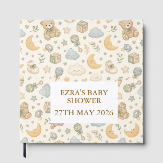 Sweet Teddy Bear Baby Shower Guest Book | 男女兼用 ゲストブック