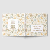 Sweet Teddy Bear Baby Shower Guest Book | 男女兼用 ゲストブック (全面)
