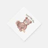 Sweet Teddy Bear Baby Shower Napkin スタンダードカクテルナプキン (角)
