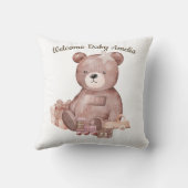 Sweet Teddy Bear Baby Shower Pillow クッション (裏面)