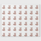 Sweet Teddy Bear Baby Shower Wrapping Paper ラッピングペーパー (フラット)