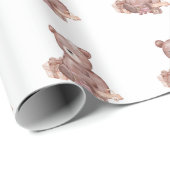 Sweet Teddy Bear Baby Shower Wrapping Paper ラッピングペーパー (ロールコーナー)