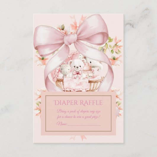 Sweet Teddy Bear Nursery Floral Insert エンクロージャーカード (正面)