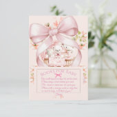 Sweet Teddy Bear Nursery Floral Insert エンクロージャーカード (スタンド正面)