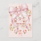Sweet Teddy Bear Nursery Floral Insert エンクロージャーカード (裏面)