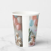 Sweet Teddy Bears Balloons Birthday or Baby Shower 紙コップ (右)