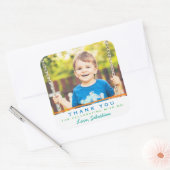 Sweet Thank Youフォト誕生日シール スクエアシール (封筒)