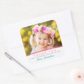 Sweet Thank Youフォト誕生日シール スクエアシール (封筒)