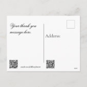 Sweet Thank Youポストカード – 自分の写真を追加 シーズンポストカード (裏面)