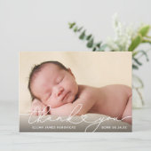 Sweet Thank You Photo Birth Announcement 招待状 (スタンド正面)