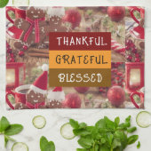 "Sweet & Thankful Holiday Vibes"Kitchen Towels キッチンタオル (折り畳み)