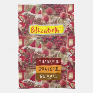 "Sweet & Thankful Holiday Vibes"Kitchen Towels キッチンタオル