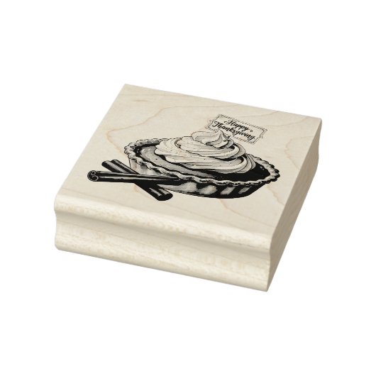 Sweet Thanks – Thanksgiving Pie with Whipped Cream ラバースタンプ (スタンプ)