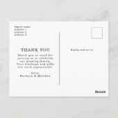 Sweet Three Photo Baby Shower Thank You ポストカード (裏面)