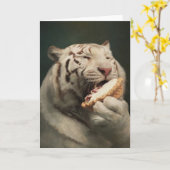 Sweet Tiger Delight – Greeting Card カード (黄色い花)