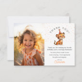 Sweet tiger kidの誕生祝い写真 サンキューカード (正面)