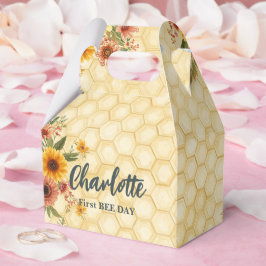 Sweet to bee ミツバチとワイルドフラワーの春の誕生日パーティー フェイバーボックス