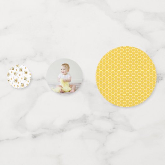 Sweet to Bee ONEの1歳の誕生日 コンフェッティ (裏面)