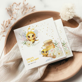 Sweet to Bee ONEの1歳の誕生日 スタンダードカクテルナプキン