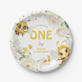 Sweet to Bee ONEの1歳の誕生日 ペーパープレート