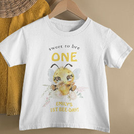 Sweet to Bee ONE' 1歳の誕生日 ベビーTシャツ