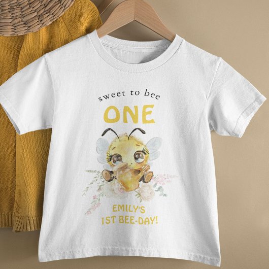 Sweet to Bee ONE' 1歳の誕生日 ベビーTシャツ