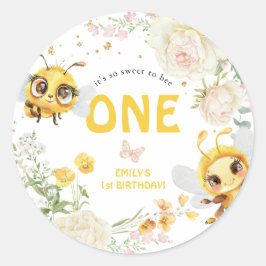 Sweet to Bee ONE' 1歳の誕生日 ラウンドシール