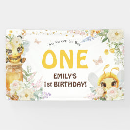 Sweet to Bee ONE' 1歳の誕生日 横断幕