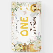 Sweet to Bee ONE' 1歳の誕生日 横断幕 (縦)