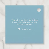 Sweet to Bee One 1st Bee Dayバースデーパーティー フェイバータグ (裏面)