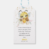 Sweet to Bee ONE' 1st Birthday Thanks You Feed ギフトタグ (正面)