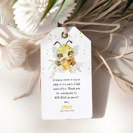 Sweet to Bee ONE' 1st Birthday Thanks You Feed ギフトタグ