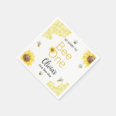 Sweet To Bee One First Bee Dayバースデーパーティー スタンダードカクテルナプキン (角)