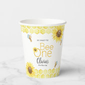 Sweet To Bee One First Bee Dayバースデーパーティー 紙コップ (裏面)